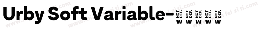 Urby Soft Variable字体转换